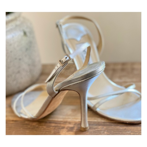 Jimmy Choo • Metallic Strappy Heels • Size 39 - Picture 2 of 8